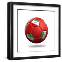 Iran Soccer Ball-pling-Framed Art Print