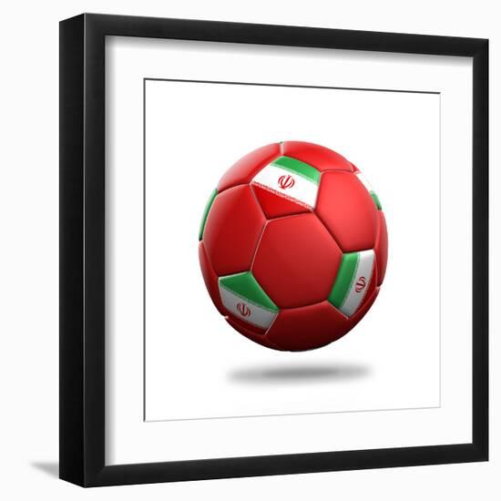 Iran Soccer Ball-pling-Framed Art Print