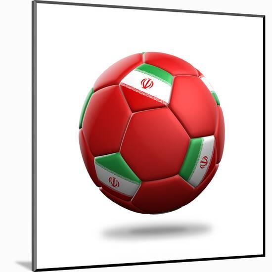 Iran Soccer Ball-pling-Mounted Art Print