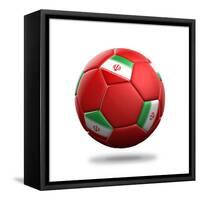 Iran Soccer Ball-pling-Framed Stretched Canvas