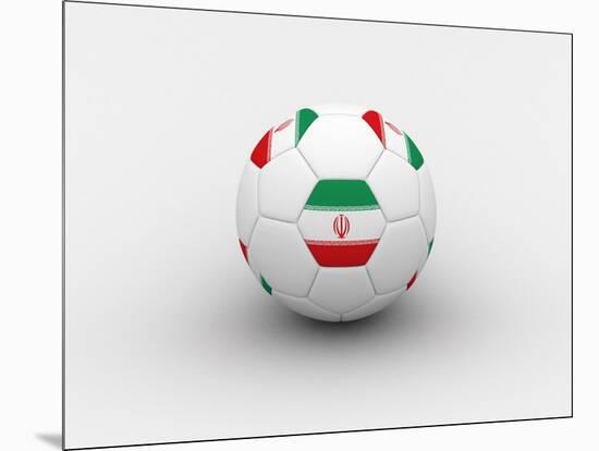 Iran Soccer Ball-dashek-Mounted Art Print