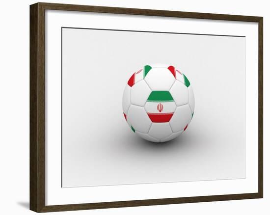 Iran Soccer Ball-dashek-Framed Art Print