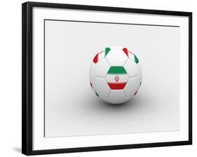 Iran Soccer Ball-dashek-Framed Art Print