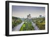 Iran, Tehran, City Skyline From The Pole E Tabiat Nature Bridge-Walter Bibikow-Framed Photographic Print