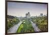 Iran, Tehran, City Skyline From The Pole E Tabiat Nature Bridge-Walter Bibikow-Framed Photographic Print