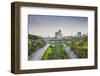 Iran, Tehran, City Skyline From The Pole E Tabiat Nature Bridge-Walter Bibikow-Framed Photographic Print