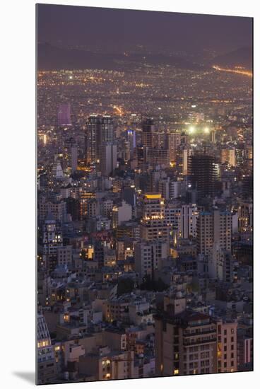 Iran, Tehran, Elevated City Skyline With Iran Park Towards The Milad Tower-Walter Bibikow-Mounted Premium Photographic Print