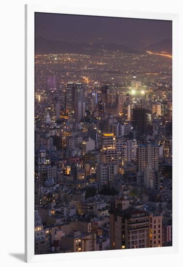 Iran, Tehran, Elevated City Skyline With Iran Park Towards The Milad Tower-Walter Bibikow-Framed Photographic Print