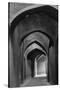 Iran, Yazd, Arches-Walter Bibikow-Stretched Canvas