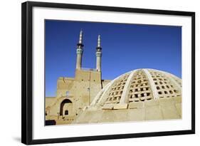 Iran, Yazd, Zoroastrian Complex of Amir Chakma with Bazaar Roofs-Stephanie Rabemiafara-Framed Photographic Print