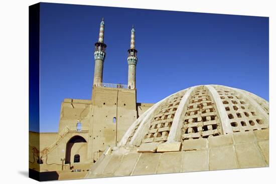 Iran, Yazd, Zoroastrian Complex of Amir Chakma with Bazaar Roofs-Stephanie Rabemiafara-Stretched Canvas