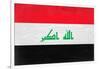 Iraq Flag Design with Wood Patterning - Flags of the World Series-Philippe Hugonnard-Framed Art Print