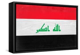 Iraq Flag Design with Wood Patterning - Flags of the World Series-Philippe Hugonnard-Framed Stretched Canvas