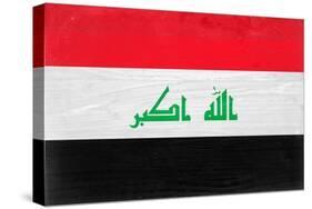 Iraq Flag Design with Wood Patterning - Flags of the World Series-Philippe Hugonnard-Stretched Canvas
