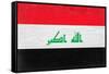 Iraq Flag Design with Wood Patterning - Flags of the World Series-Philippe Hugonnard-Framed Stretched Canvas