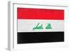 Iraq Flag Design with Wood Patterning - Flags of the World Series-Philippe Hugonnard-Framed Art Print