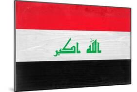 Iraq Flag Design with Wood Patterning - Flags of the World Series-Philippe Hugonnard-Mounted Art Print