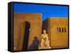 Iraq, Kurdistan, Erbil, Statue of Mubarak Ben Ahmed Sharaf-Aldin at Main Entrance To the Citadel-Jane Sweeney-Framed Stretched Canvas