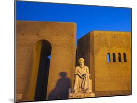 Iraq, Kurdistan, Erbil, Statue of Mubarak Ben Ahmed Sharaf-Aldin at Main Entrance To the Citadel-Jane Sweeney-Mounted Photographic Print