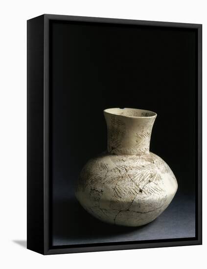 Iraq, Tell Abu Husaini, Vase with Herringbone Pattern Decoration-null-Framed Stretched Canvas