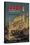 Iraqi Airways Travel Poster, Middle Eastern Mosque-null-Stretched Canvas