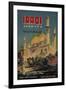 Iraqi Airways Travel Poster, Middle Eastern Mosque-null-Framed Giclee Print