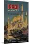 Iraqi Airways Travel Poster, Middle Eastern Mosque-null-Mounted Giclee Print