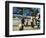 Iraqi Boys Play Soccer Below the Poster Reading "To Grant Iraqi Children Better Iraq"-null-Framed Photographic Print