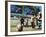 Iraqi Boys Play Soccer Below the Poster Reading "To Grant Iraqi Children Better Iraq"-null-Framed Photographic Print