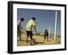 Iraqi Boys Play Soccer in a Baghdad Neighborhood-null-Framed Photographic Print