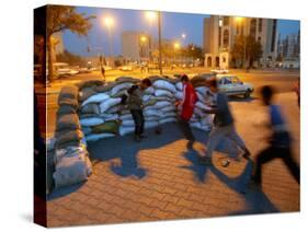 Iraqi Boys Play Soccer-null-Stretched Canvas