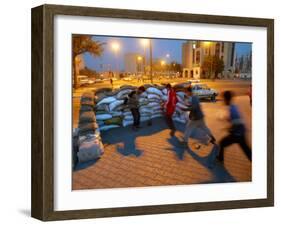 Iraqi Boys Play Soccer-null-Framed Premium Photographic Print