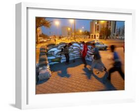 Iraqi Boys Play Soccer-null-Framed Premium Photographic Print