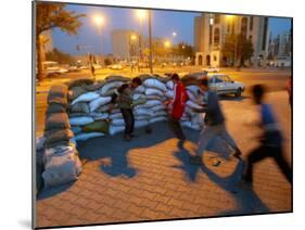 Iraqi Boys Play Soccer-null-Mounted Premium Photographic Print