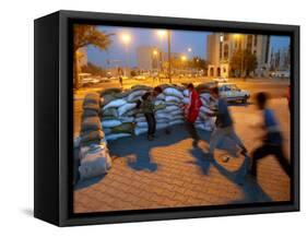 Iraqi Boys Play Soccer-null-Framed Stretched Canvas