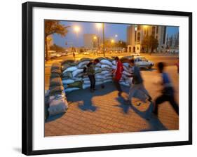 Iraqi Boys Play Soccer-null-Framed Photographic Print