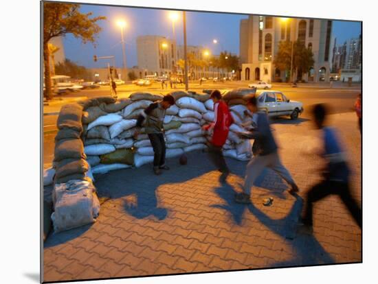 Iraqi Boys Play Soccer-null-Mounted Photographic Print