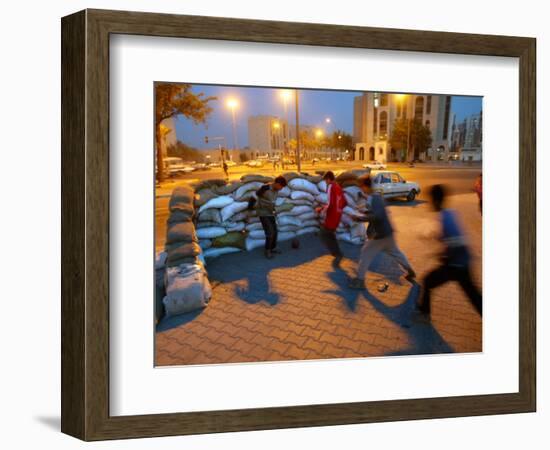 Iraqi Boys Play Soccer-null-Framed Photographic Print