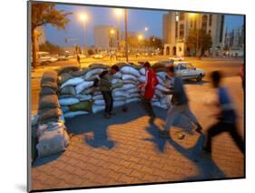 Iraqi Boys Play Soccer-null-Mounted Photographic Print