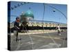 Iraqi Children Play Soccer on a Deserted Street-null-Stretched Canvas