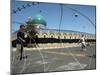 Iraqi Children Play Soccer on a Deserted Street-null-Mounted Photographic Print