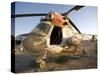 Iraqi Helicopter Sits on the Flight Deck Abandoned at Camp Warhorse-Stocktrek Images-Stretched Canvas