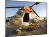 Iraqi Helicopter Sits on the Flight Deck Abandoned at Camp Warhorse-Stocktrek Images-Mounted Photographic Print