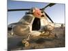 Iraqi Helicopter Sits on the Flight Deck Abandoned at Camp Warhorse-Stocktrek Images-Mounted Photographic Print