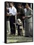 Iraqis, Inluding a Little Girl, Pause to Pray-null-Framed Stretched Canvas