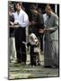 Iraqis, Inluding a Little Girl, Pause to Pray-null-Mounted Photographic Print