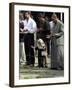 Iraqis, Inluding a Little Girl, Pause to Pray-null-Framed Photographic Print