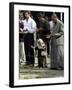 Iraqis, Inluding a Little Girl, Pause to Pray-null-Framed Photographic Print