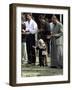 Iraqis, Inluding a Little Girl, Pause to Pray-null-Framed Photographic Print