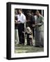 Iraqis, Inluding a Little Girl, Pause to Pray-null-Framed Photographic Print